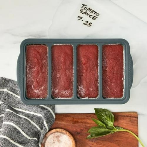 MIU Silicone Freezer Trays with Lids, 5-Pack – Flexible BPA-Free Silicone Freezing Molds for Meal Prep, Baby Food, Sauce & Herb Storage, Stackable Freezer Containers