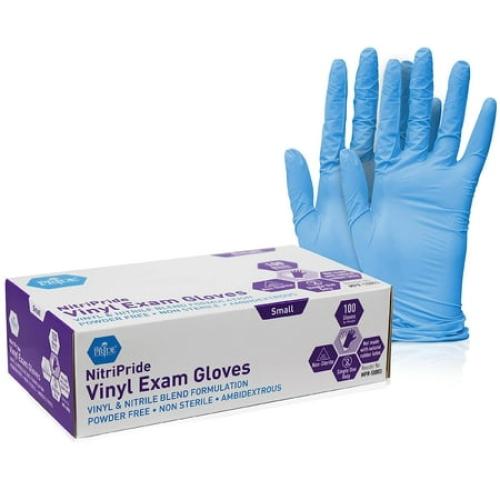 MedPride Powder-Free NitriPride Nitrile Disposable Gloves, Size S, 100 Count