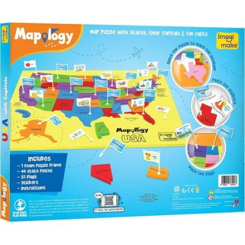 Imagimake Mapology Puzzle Map of The United States - Learn States, Capitals & Fun Facts | USA Geography Jigsaw Floor Puzzles Learning Games for Kids 5