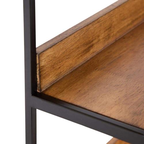 Hylton Rustic Brown Wood Floating Decorative Wall Shelf