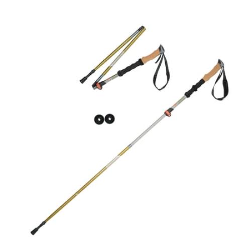 Ozark Trail Aluminum Folding Quick Lock Trekking Poles with Cork Grip, 2 Hiking Poles