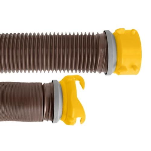 Camco Revolution 360 20-Foot Heavy-Duty Camper/RV Sewer Hose Kit | HTS Vinyl, Multicolor (39628)