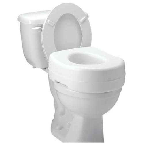 Carex Raised Toilet Seat with 5 in Height, Slip-Resistant & Removable, 300 lb Limit