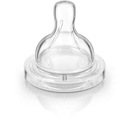 Philips Avent Anti-colic Baby Bottle Slow Flow Nipple, 2pk, SCF422/27