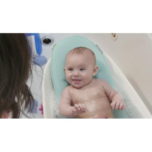 Contours Oasis 4-in-1 Comfort Cushion Baby Bathtub, Newborn, Infant andToddler Bath - White
