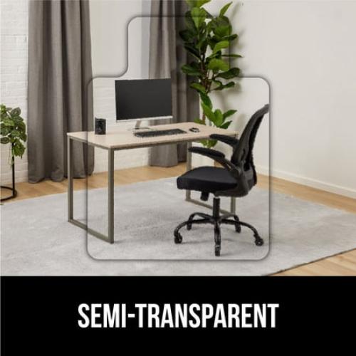 GORILLA GRIP Office Chair Mat for Carpet Floors, Smooth Glide, Slip Resistant, 29x47 Clear Lip