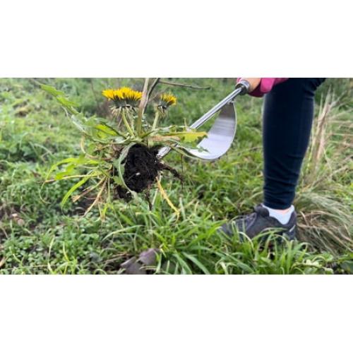 Grampa's Hand Weeder Tool - The Perfect Lightweight Easy To Use Weed Puller Tool For Garden - Durable Unique Lever Design With V-Shaped Forks Allows For Easy Removal Of Weeds & Their Roots.
