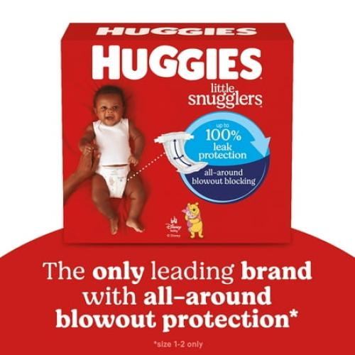 Huggies Little Snugglers Baby Diapers, Size Newborn (up to 10 lbs), 84 Count (Select for More)