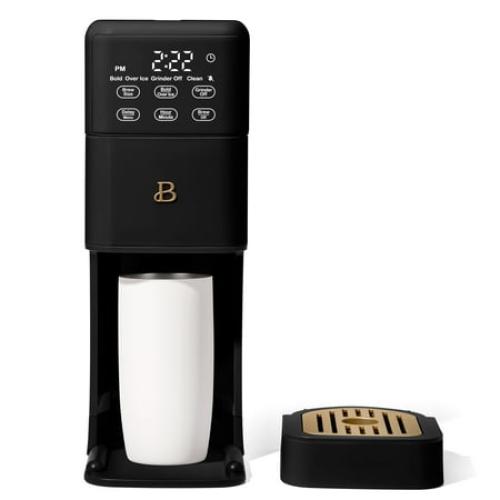 Beautiful Perfect Grind™ Programmable Single Serve Coffee Maker, Black Sesame by Drew Barrymore❗MAY HAVE MISSING PIECES/NEEDS CLEANING❗