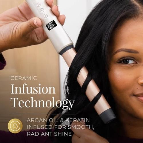 Remington Shine Therapy Straight Barrel Ceramic Wand, Champagne