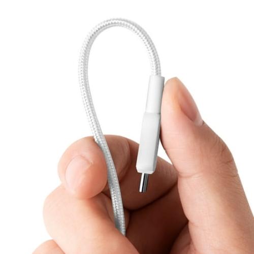 Size 10 ft Anker 60W Braided USB-C to USB-C Cable (10 ft)White