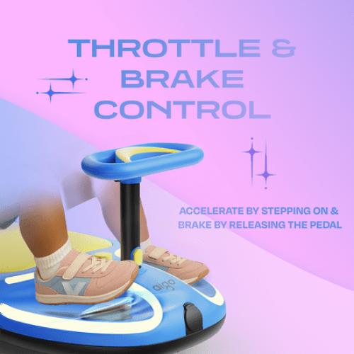 aigo Electric Wiggle Car Ride-On Toy with LED Lights