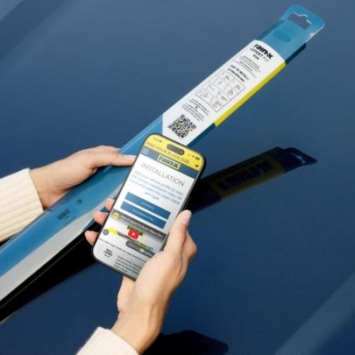 Rain-X Expert Fit Beam 24 Windshield Wiper Blade, Premium Wipers for Streak-Free, All-Weather Performance