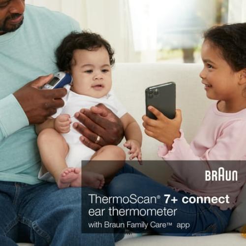 Navy Blue Braun ThermoScan 7  Connect Ear Thermometer, IRT6575US