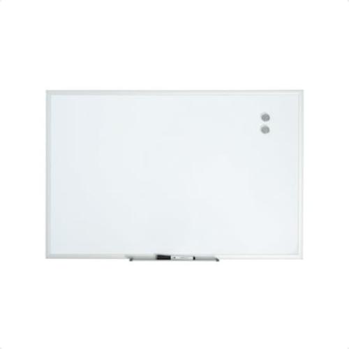 U Brands 35 x 23 in. Magnetic Dry Erase Whiteboard, Silver Metal Frame, Includes 2 Magnets, Marker, Tray