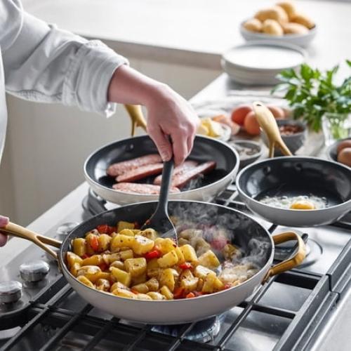 GreenPan Jewel Ultra-Durable Pro Ceramic Non-Stick 3-Piece Fry Pan Set
