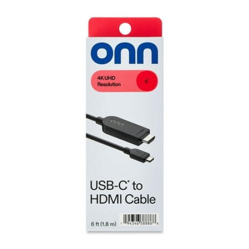 onn 6’ USB-C to HDMI Cable