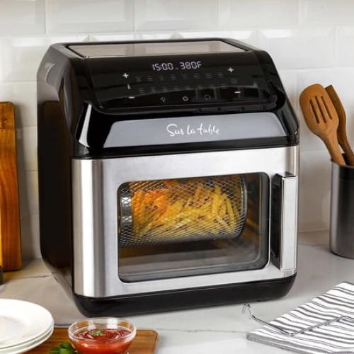 Sur La Table 13 qt Air Fryer, Black, Silver - Programable Settings