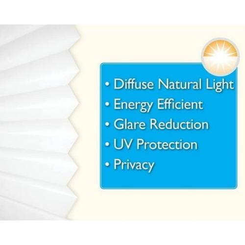 Redi Shade No Tools Original Light Filtering Pleated Fabric Shade White, 36 in x 72 in, 2-Pack