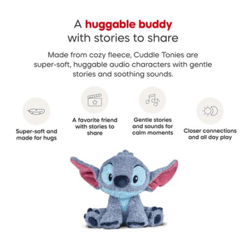 Tonies Cuddle Tonie Stitch Audio Toy Plush from Disney's Lilo & Stitch, Walmart Exclusive, Age Group 3