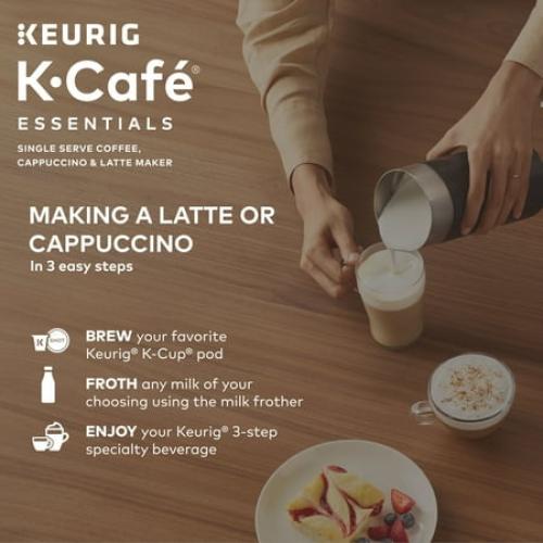 Keurig K-Café Essentials Single Serve K-Cup Pod Coffee Maker, Black