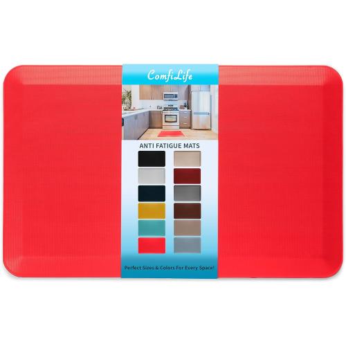 ComfiLife Anti Fatigue Floor Mat – 3/4 Inch Thick Perfect Kitchen Mat Standing Desk Mat – Comfort at Home Office Garage – Durable – Stain Resistant – Non-Slip Bottom (20 x 32 Scarlet Orange)