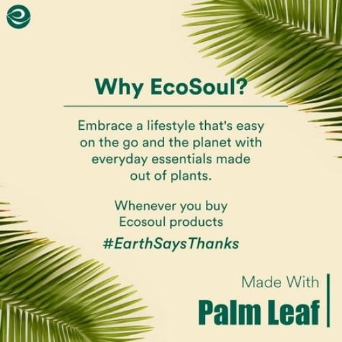 ECO SOUL 100% Compostable 5 Inch Palm Leaf Bowls, 200 Counts | Heavy Duty Bamboo Disposable Bowls | Eco-Friendly Biodegradable Bowls