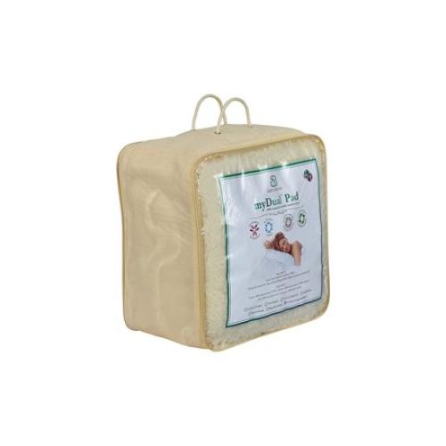 Sleep & Beyond myDual® Pad, 100% Washable and Reversible Wool Mattress Pad, Crib 28x5, 1in thick