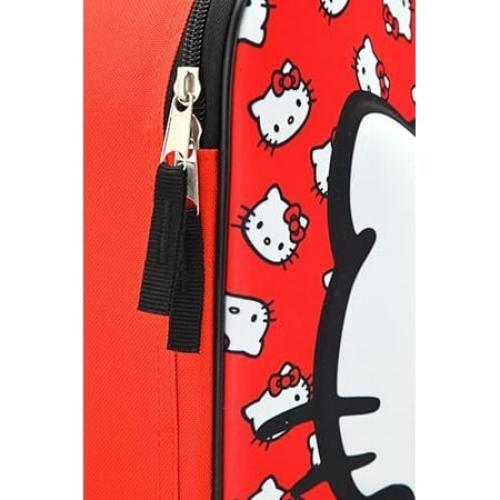 Size 16x12x5 Color Red Fast Forward Hello Kitty 16 Soft Luggage - Cute & Durable Carry-On Suitcase for Travel 16X12X5
