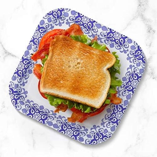 Brand Buzz Glad Everyday Paper Disposable Plates - Pack of 50