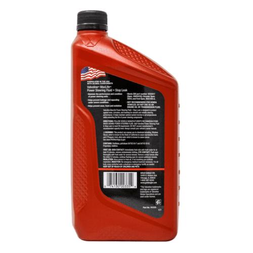 Valvoline MAXLIFE Power Steering Fluid   Stop Leak - 32 oz for High Mileage Systems