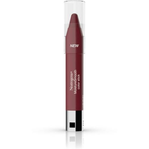 Neutrogena Moisturesmooth Color Lip Stick, 180 Deep Plum 0.011 oz (Pack of 2)