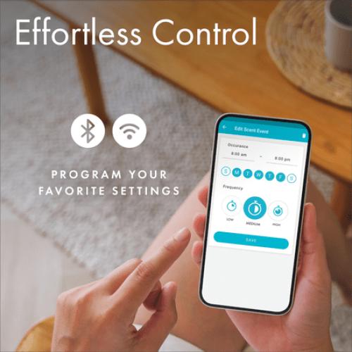 ScentAir Whisper HOME Diffuser – Sleek Ultra-Quiet System for Home, Adjustable Scent Settings, White