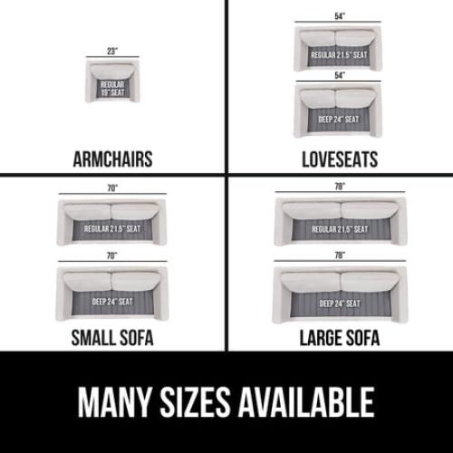GORILLA GRIP Heavy Duty Couch Cushion Support Board to Fix Sagging Sofas, 24 x 78 Wide Oversized Sofa, Plywood Boards Add Strong Seat Supports, Stay in Place Replacement Stuffing Under Couches Gray