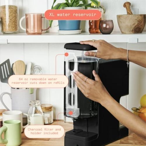 Beautiful Perfect Grind™ Programmable Single Serve Coffee Maker, Black Sesame by Drew Barrymore❗MAY HAVE MISSING PIECES/NEEDS CLEANING❗