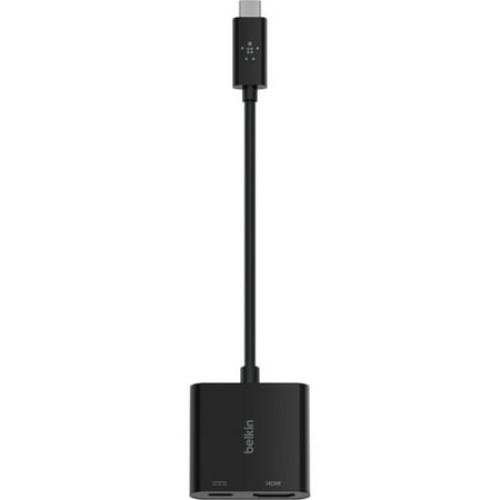 Belkin USB C to HDMI Adapter   USBC Charging Port to Charge While You Display, Supports 4K UHD Video, Passthrough Power up to 60W for Connected Devices, Compatible with MacBook, iPad, Windows