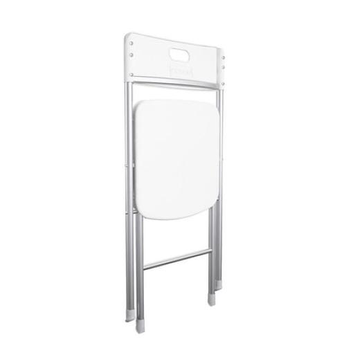 Mainstays Resin Seat & Back Folding Chair, White, 4-Pack