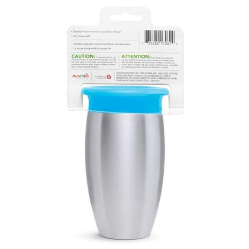 Munchkin® Miracle® 360° Stainless Steel Toddler Sippy Cup, 10 oz, Blue, Unisex