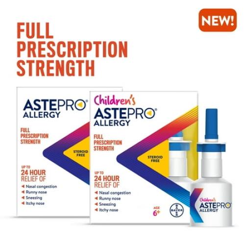 Children's Astepro Allergy Medicine, Steroid Free Antihistamine Nasal Spray, 60 Metered Sprays