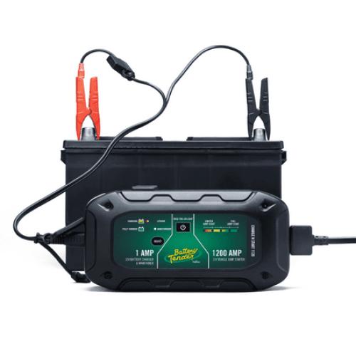 Battery Tender Charge N Start 1120 - Portable 1 AMP Battery Charger and 1200 AMP Jump Starter Combo | 12V Automotive Battery Charger and Maintainer for Motorcycles, ATVs, UTVs, and more