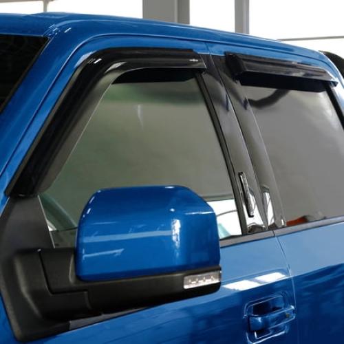 Goodyear Shatterproof Window Deflectors for Ford F150 2015-2026 SuperCrew, Tape-on Rain Guards, Window Visors, Vent Deflector Visor, Car Accessories, 4 pcs. - GY008885