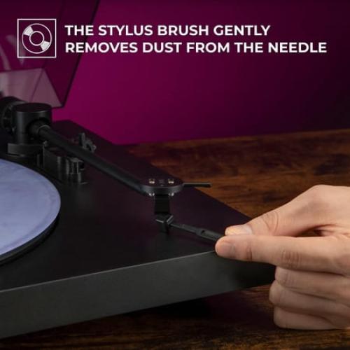 Big Fudge Vinyl Record Cleaning Kit - 4-in-1 Solution with Velvet Brush, Cleaning Liquid, Stylus Brush & Pouch