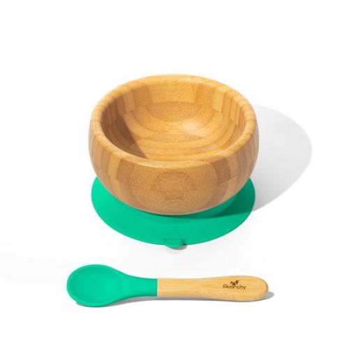 Baby Bowl   Spoon | Bamboo & Silicone