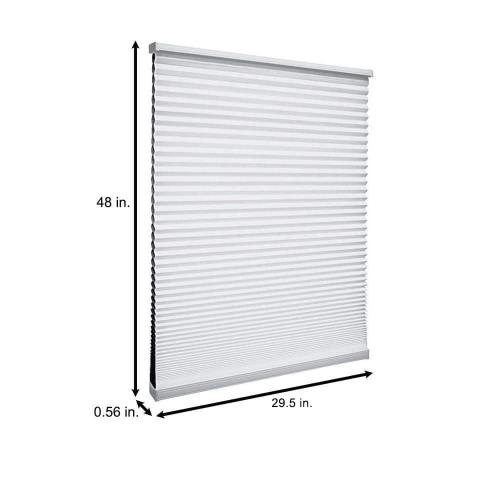 Home Decorators Collection Shadow White Cordless Blackout Cellular Shades for Windows - 29.75 in. W x 48 in. L (Actual Size 29.5 in. W x 48 in. L)