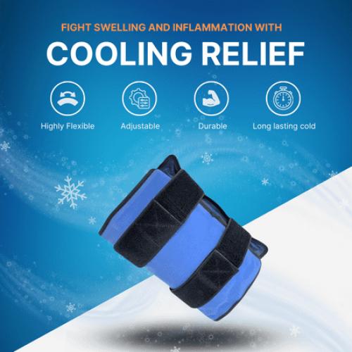 10.5x14.5 Blue Pack of 2 FlexiKold Gel Ice Pack w/Straps (Standard Large: 10.5 x 14.5) - Reusable Cold Therapy (for Pain and Injuries, wrap Around Knee, Shoulder, Back, Ankle, Neck, Hip, Wrist) - 6300 Cold-Strap