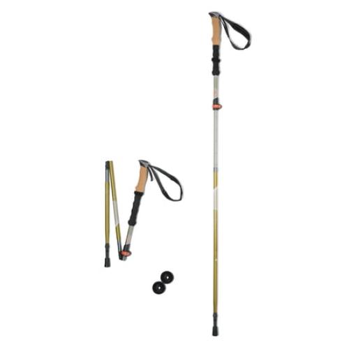 Ozark Trail Aluminum Folding Quick Lock Trekking Poles with Cork Grip, 2 Hiking Poles
