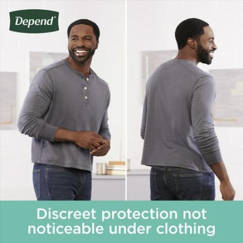 Depend Fresh Protection Incontinence Underwear for Men, Adult Diapers, S/M, 32 Count