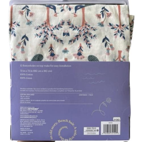 Wild Sage Esme Peacock Shower Curtain (72 X 72)