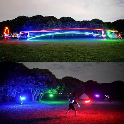 TOSY Flying Disc - 16 Million Color RGB or 36 LEDs, Extremely Bright, Smart Modes, Auto Light Up, Rechargeable, Cool Fun Christmas, Birthday & Camping Gift for Men/Boys/Teens/Kids, 175g frisbee