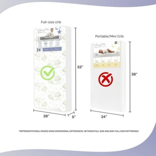 Dream on Me Twilight 5 80 Coil 2-In-1 Crib & Toddler Innerspring Mattress